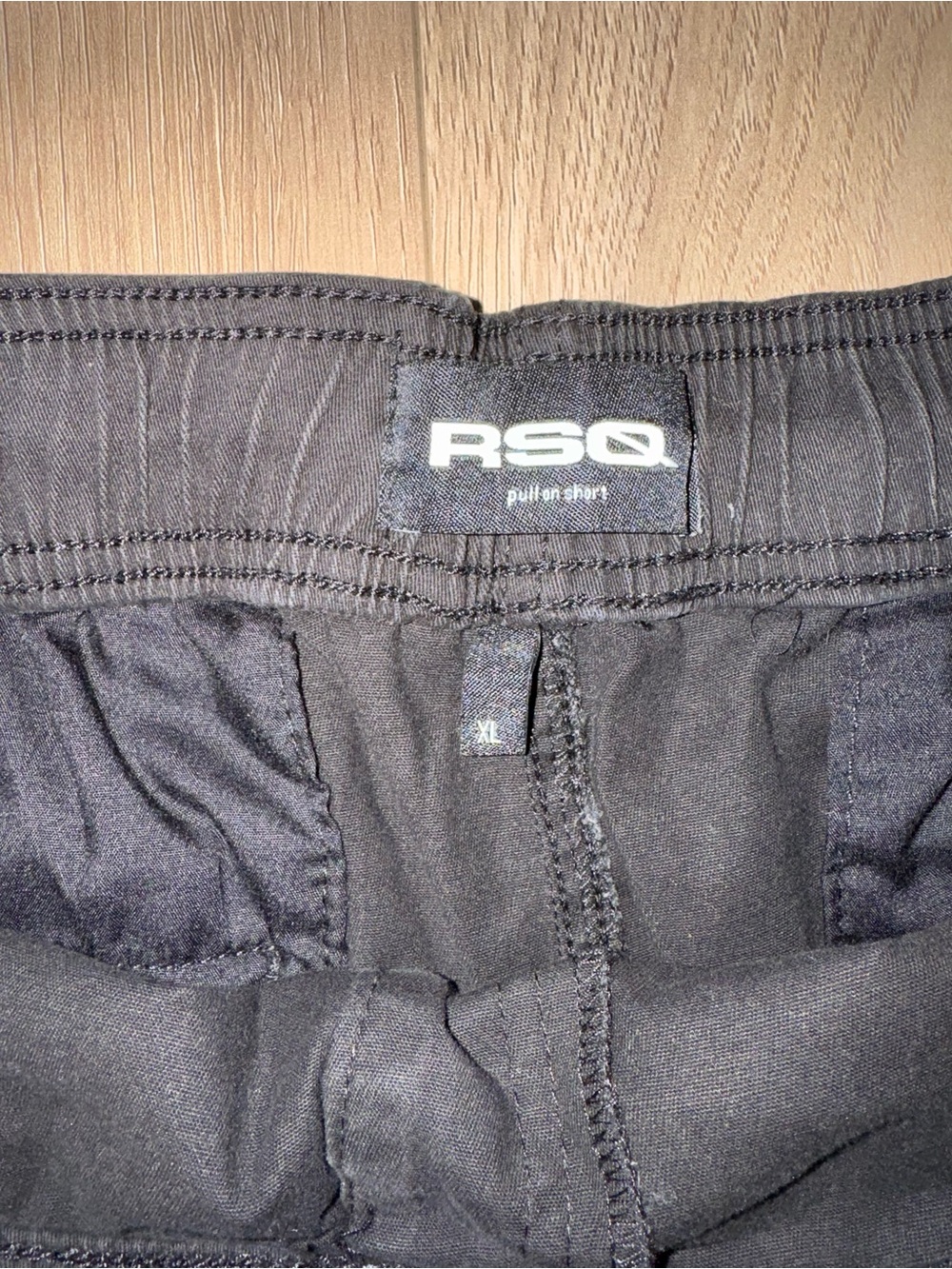 RSQ Black Cargo Twill Pull On Shorts - Picture 3 of 5